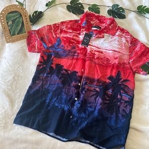 NWT Tropical Button Down